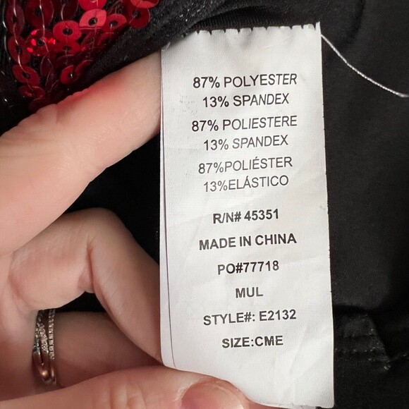 Curtain Call Kaleidoscope Jazz, Tap, Dance Costume Child's CME 7/8 Sequin Peplum - Picture 9 of 10